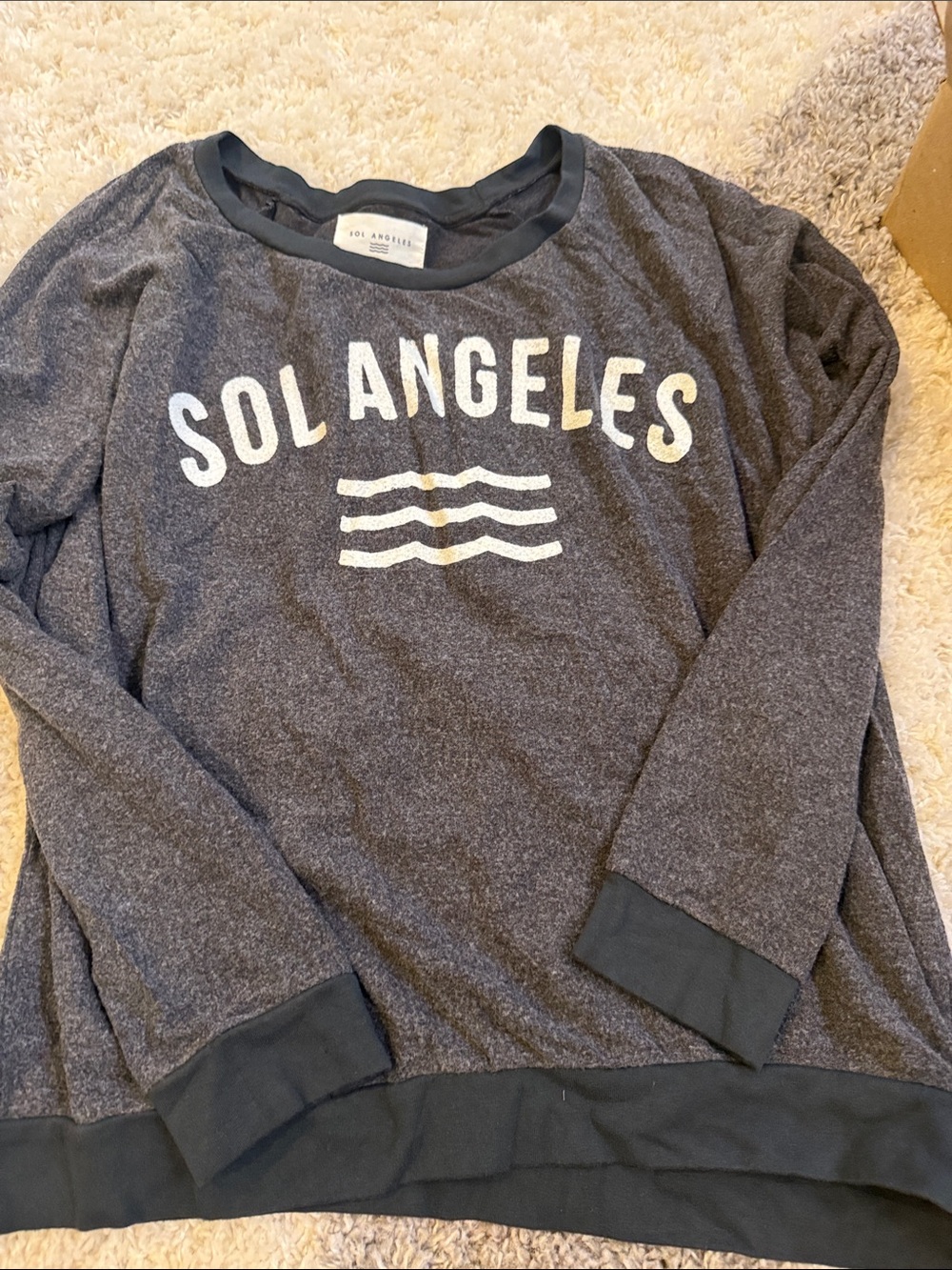 Sol Angeles Kids Charcoal Heather Logo Pullover Sweatshirt